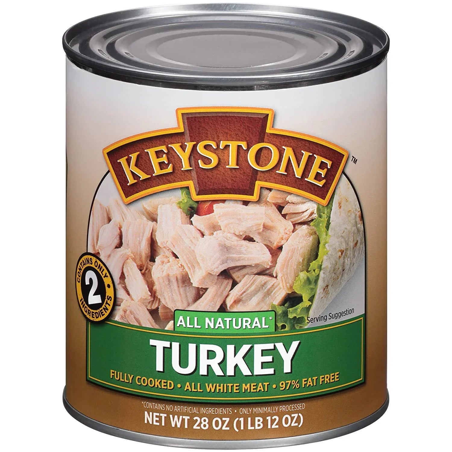 (6 Pack) Keystone All Natural Turkey 28 oz Can  Emergency Survival Food For Camping Hiking and Backpacking Ready to Eat- Pack of 6 Cans