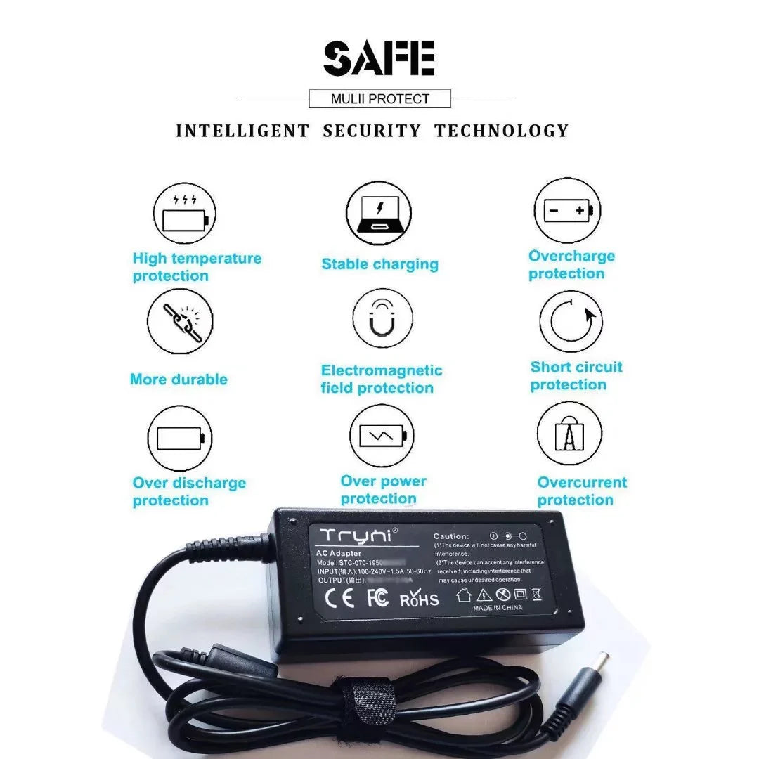Laptop Charger Power Adapter for Dell Inspiron 13 7300 13 7391 15 5568 5578 P58F001 15 7579 P58F001 15 7591 P84F001 15 7569 P58F001 2-in-1 Notebook AC Adapter Power Supply Cord New