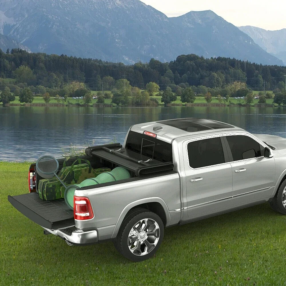 Ledkingdomus 6.4ft Bed Tonneau Cover Soft Tri-Fold for 2002-2023 Dodge Ram 1500 2500 3500 Classic