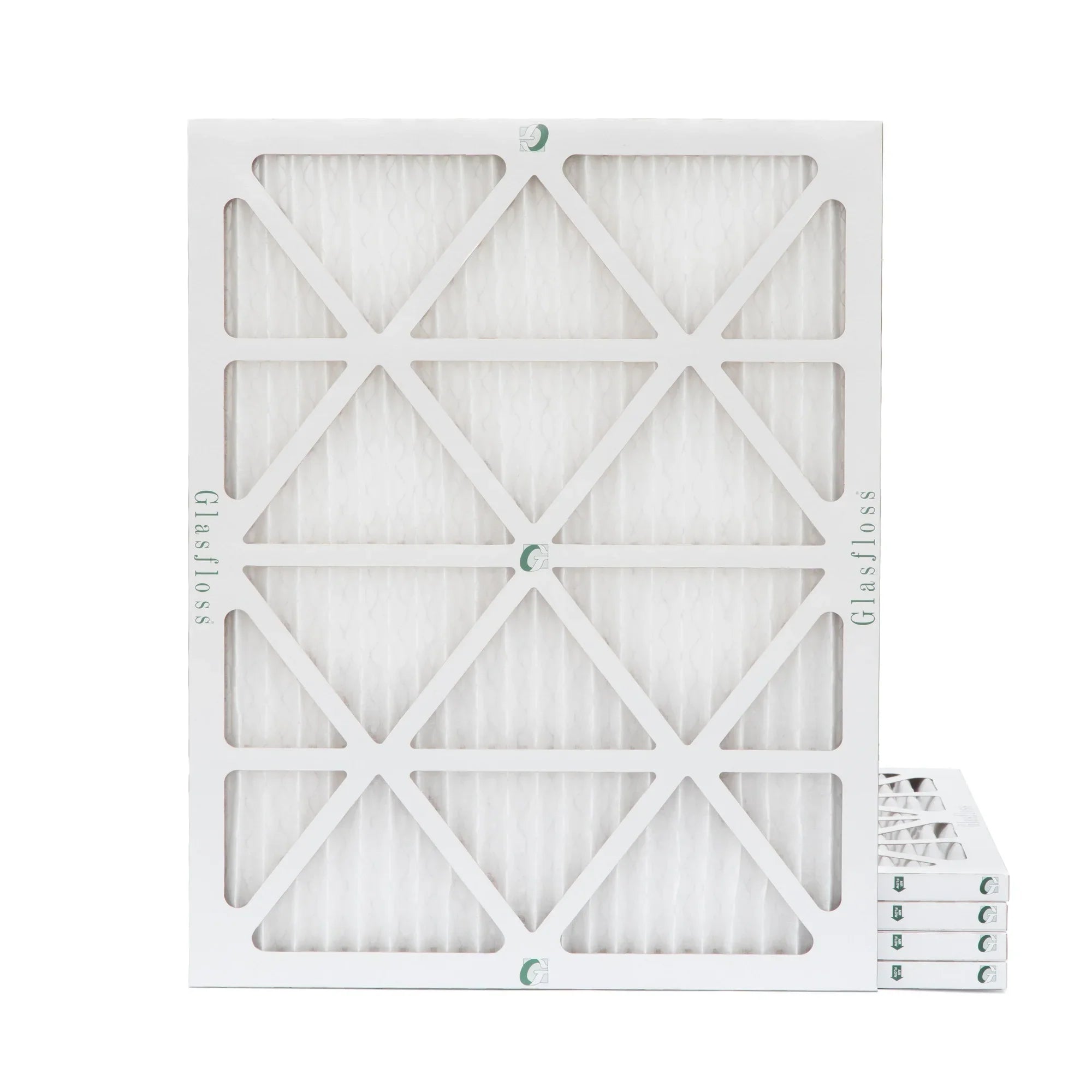 20x24x1 MERV 10 Pleated HVAC Air Filters by Glasfloss. ( Quantity 5 ) Exact Size: 19-3/8 x 23-3/8 x 7/8