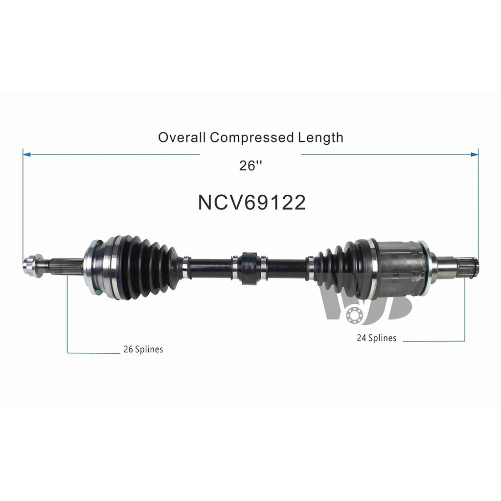 WJB Front Left CV Axle Shaft Assembly For 2019 2020 2021 Toyota RAV4 2.5L NCV69122