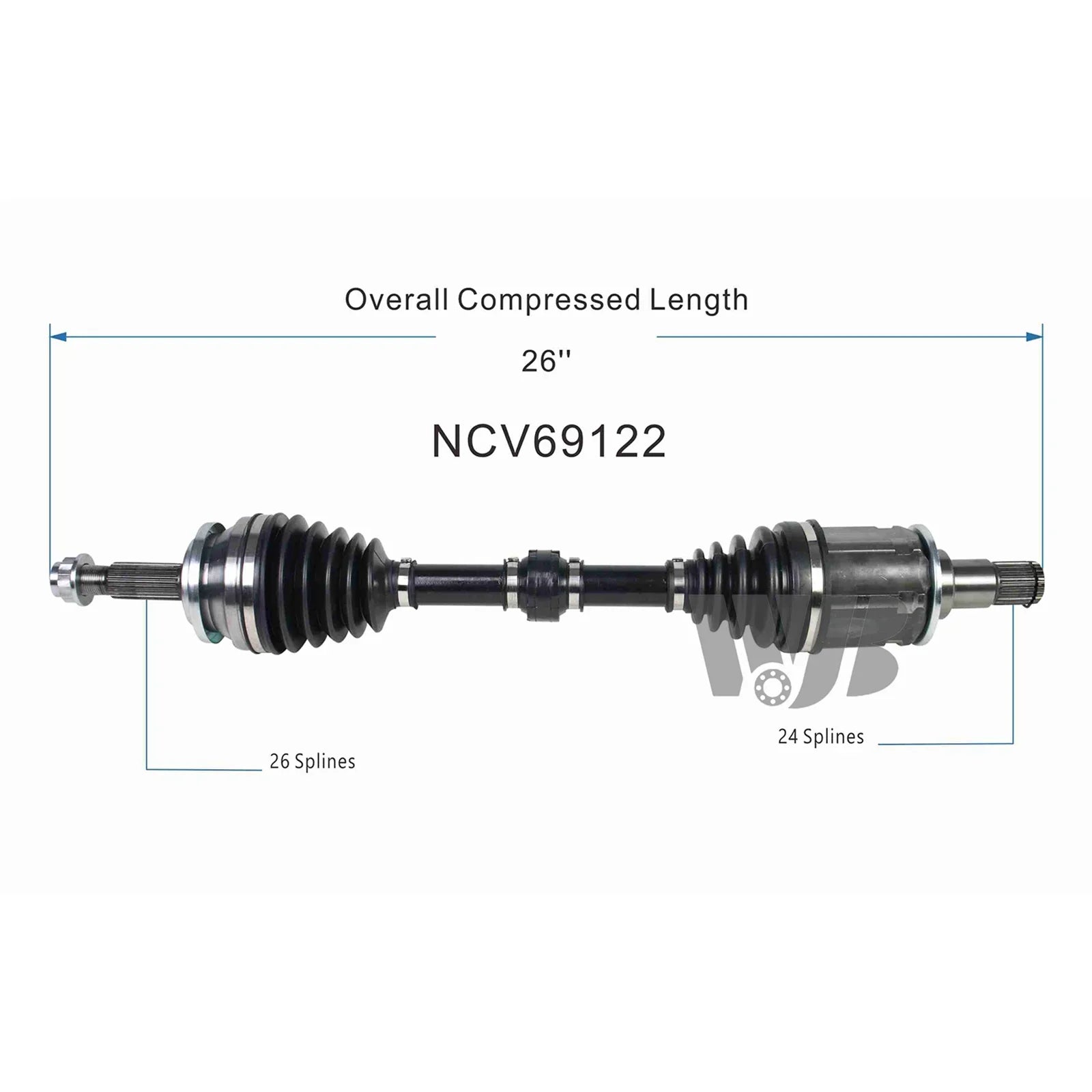 WJB Front Left CV Axle Shaft Assembly For 2019 2020 2021 Toyota RAV4 2.5L NCV69122