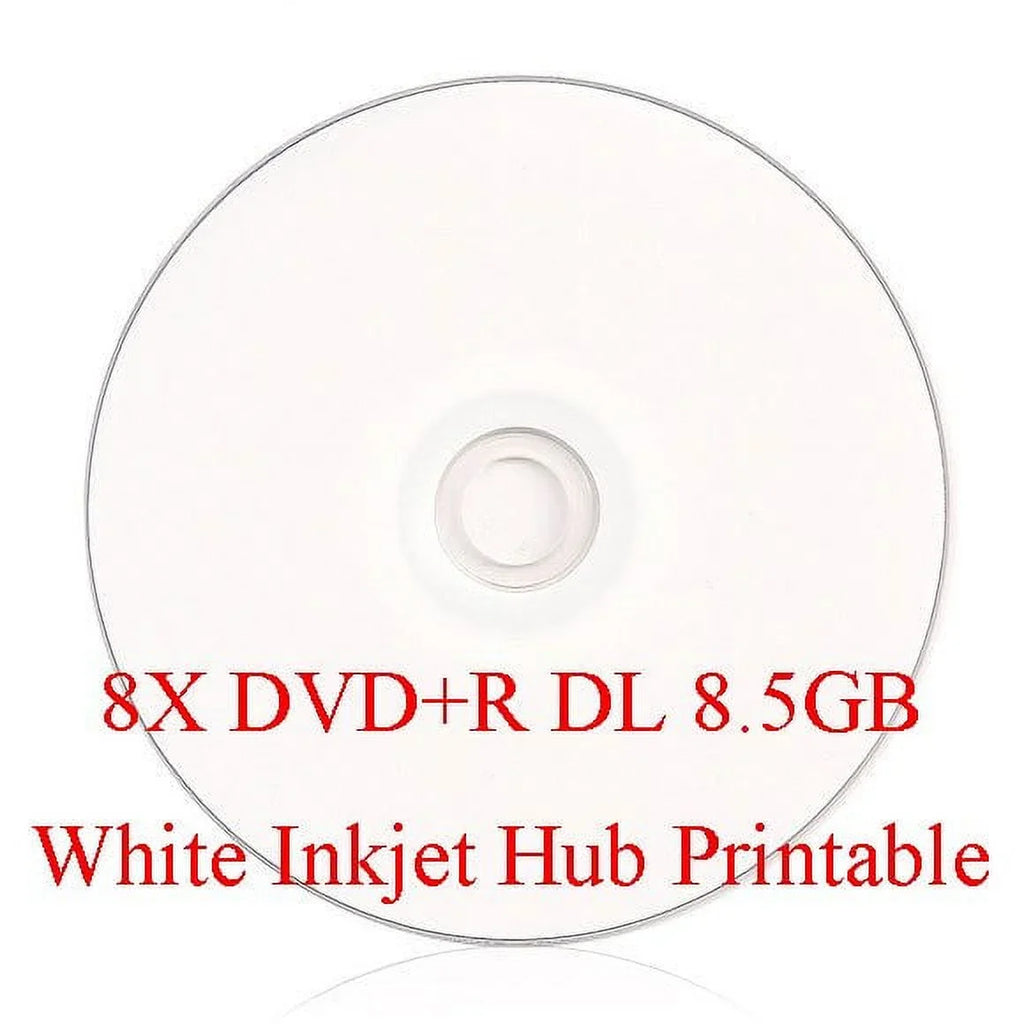 SmartBuy 50 Pack Dvd+r Dl 8.5gb 8x DVD Plus R Double Layer Printable White Inkjet Blank Data Recordable Media 50 Discs Spindle
