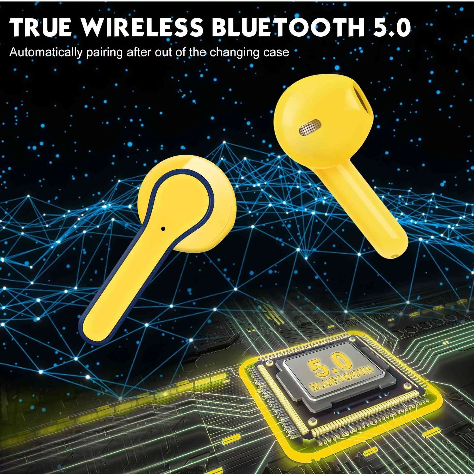 Urbanx Q350 Wireless Earbuds In Ear Bluetooth Headphones For Amazon Kindle Fire Hd With Microphone & Digital Display Ipx7 Waterproof Deep Bass Bluetooth Earbuds For Oppo Reno6 Pro 5G