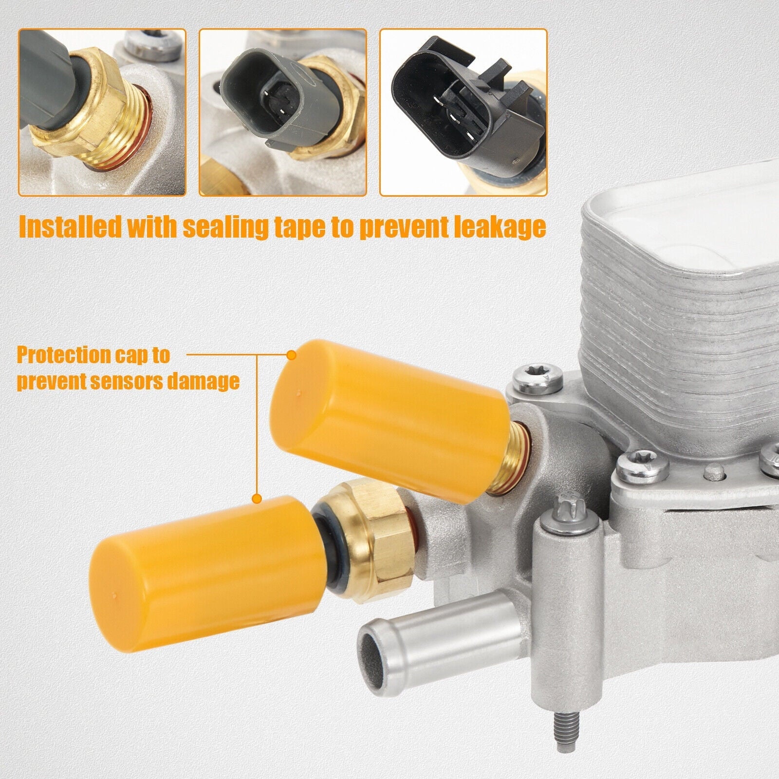 926-959 Aluminum Engine Oil Filter Housing with Oil Cooler Sensors and Gaskets for 2011-2016 Jeep Dodge Chrysler Ram 3.6L
