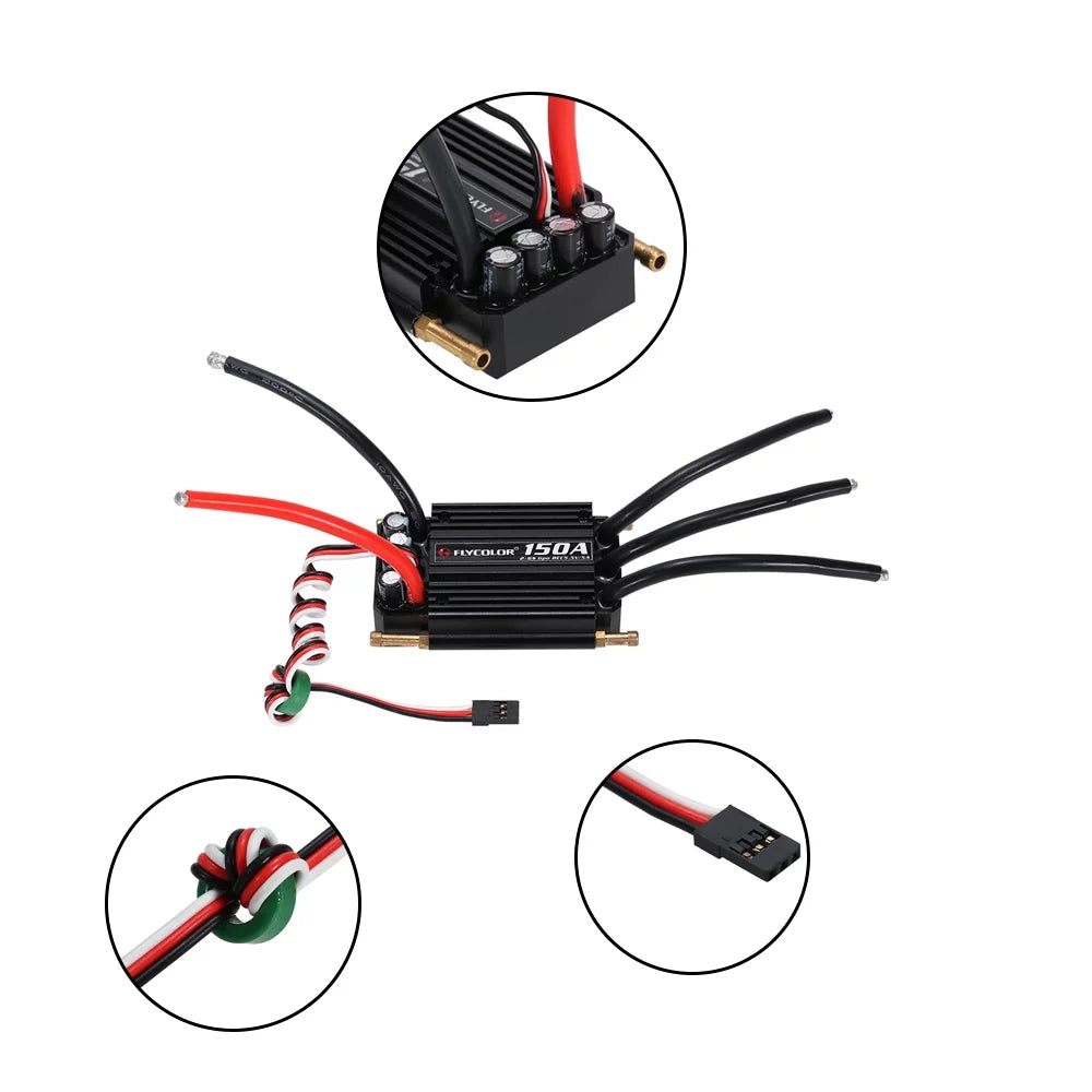 Pinnaco Brushless ESC Electronic Speed Controller with 5.5V/5A BEC for RC Boat