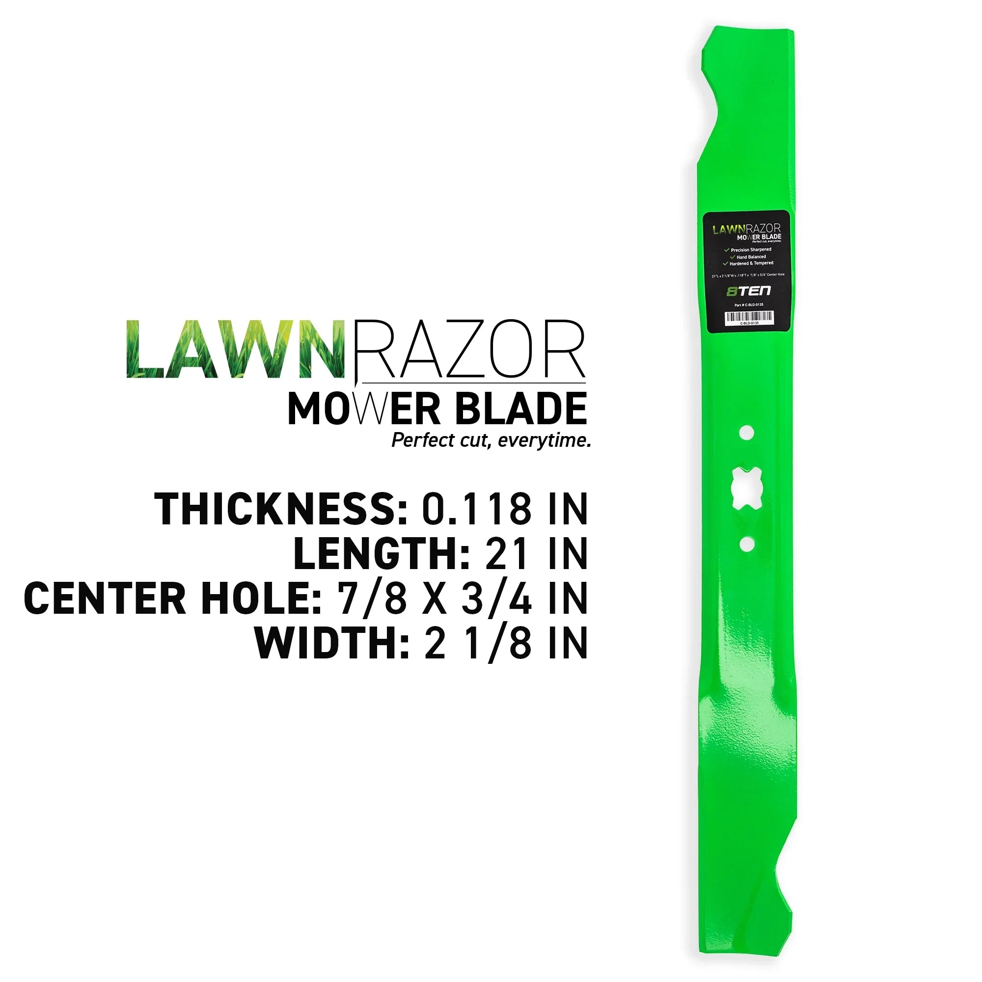LawnRAZOR High Lift Blade 21 inch for MTD Cub Cadet 942-0641 810-CBL2357D