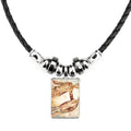 May June Geni ConstelLatitudeion Zodiac Necklace Jewelry Torque Leather Rope Pendant