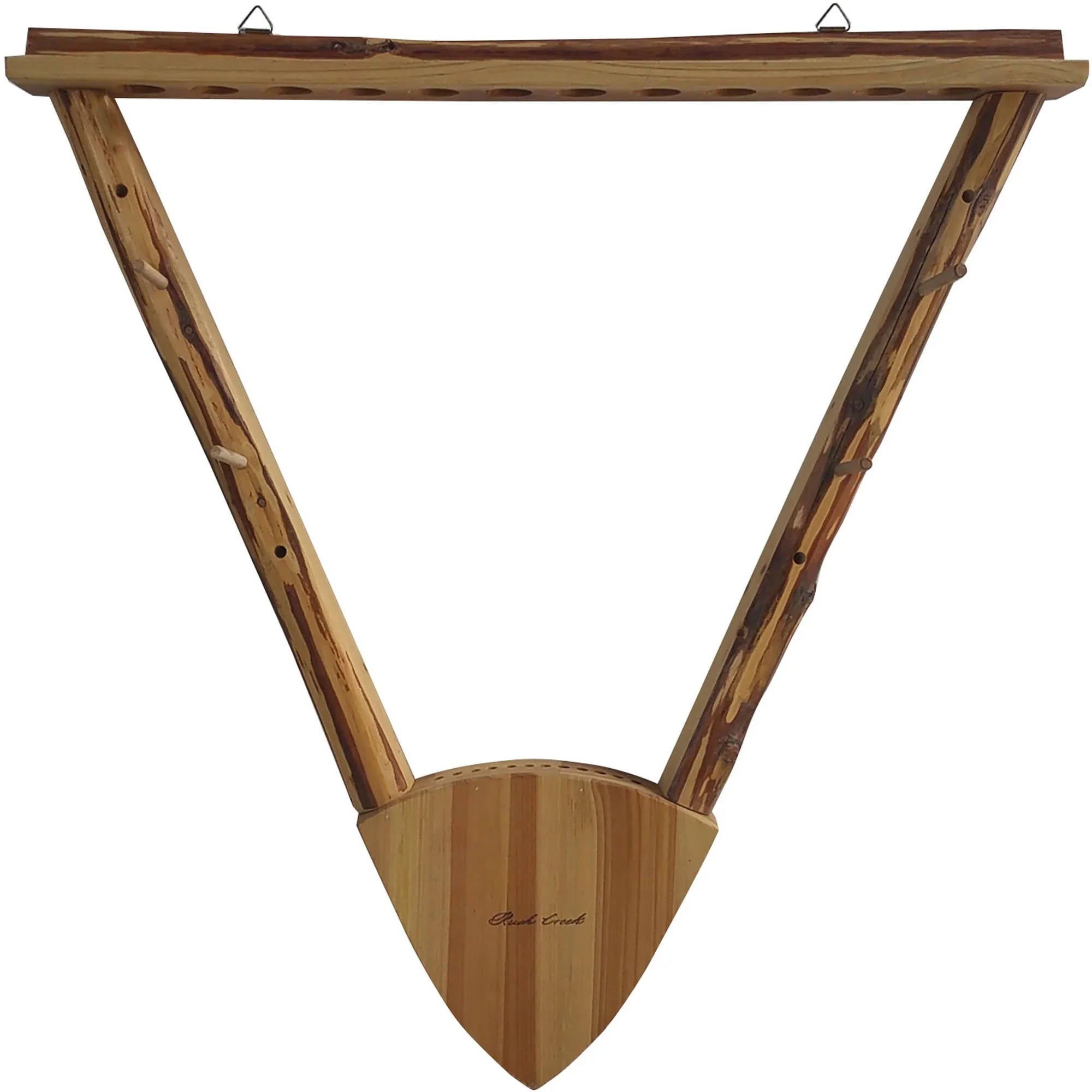 Rush Creek Creations Rustic 2 Compound Bow - 12 Arrow Archery Wall Storage Rack