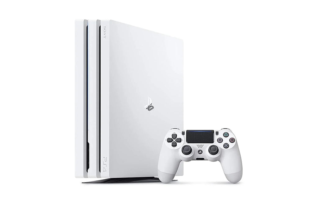 Sony PlayStation 4 Original 500GB Matte White Gaming Console With 2 Controller + G9 Earbuds With Microphone BOLT AXTION Bundle Like New