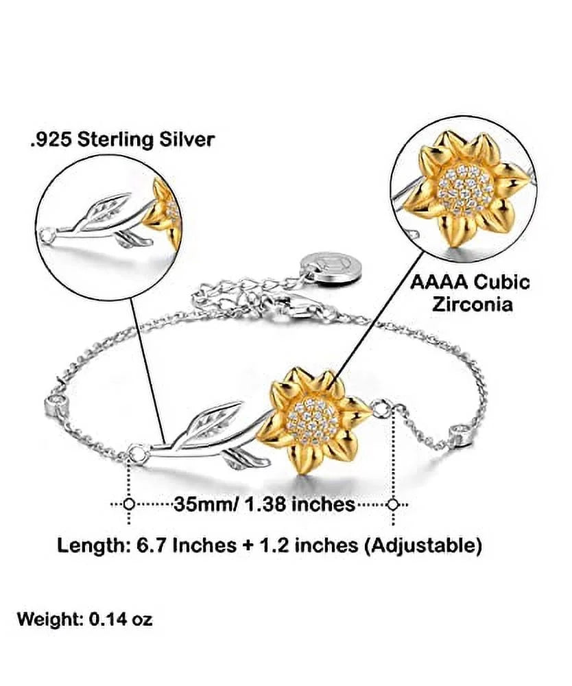 amangny Cheap Wife Gifts, I Wish That Our Love Will Last and Grow Stronger with Each, Sarcastic Holiday Sunflower Bracelet Gifts for Wife, Fancy Wife Gift Ideas, Luxury Wife Gifts, Unique Wife Gifts,