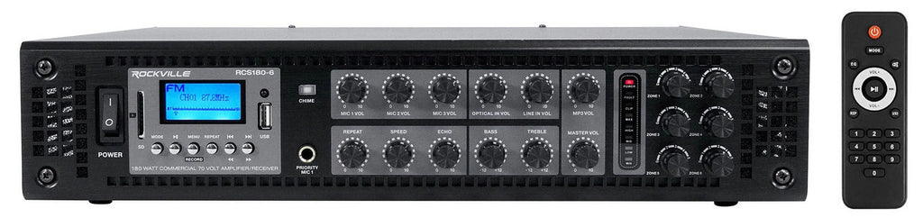 (8) JBL COL600-WH 24" White 70V Commercial Column Wall Mount Array Speakers+Amp