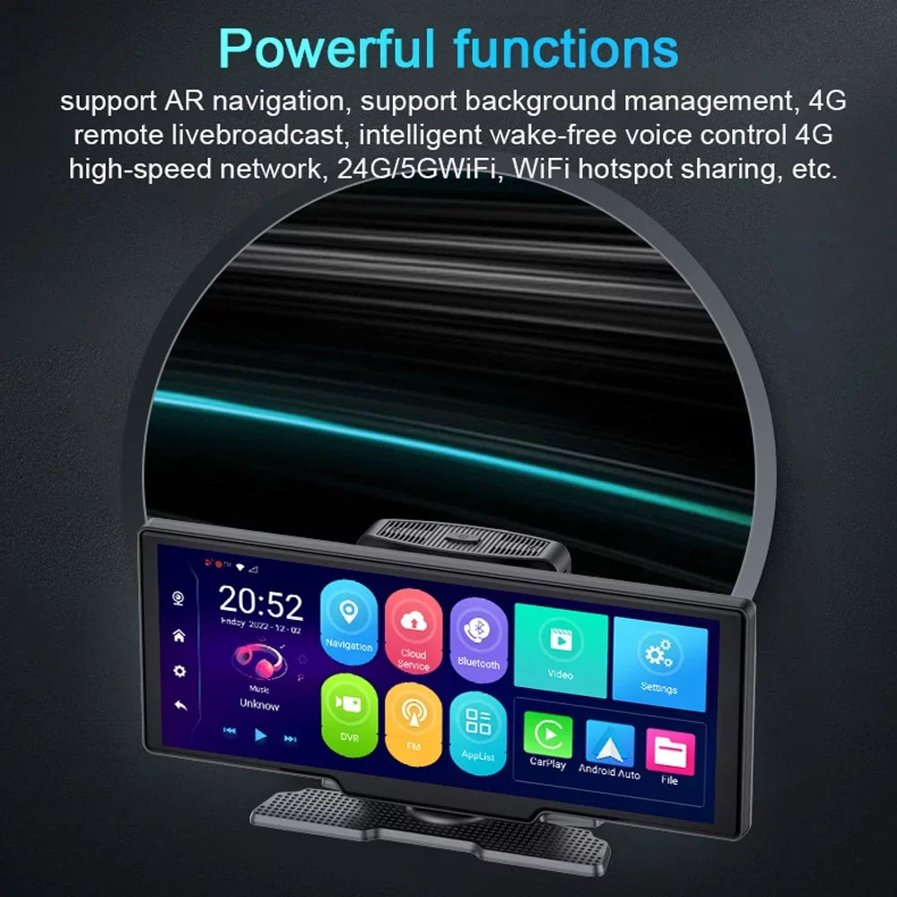 Pinnaco Dash Camera with Multi-language Dual Lens, Night Viewing DVR, and 170 Degree Wide Angle
