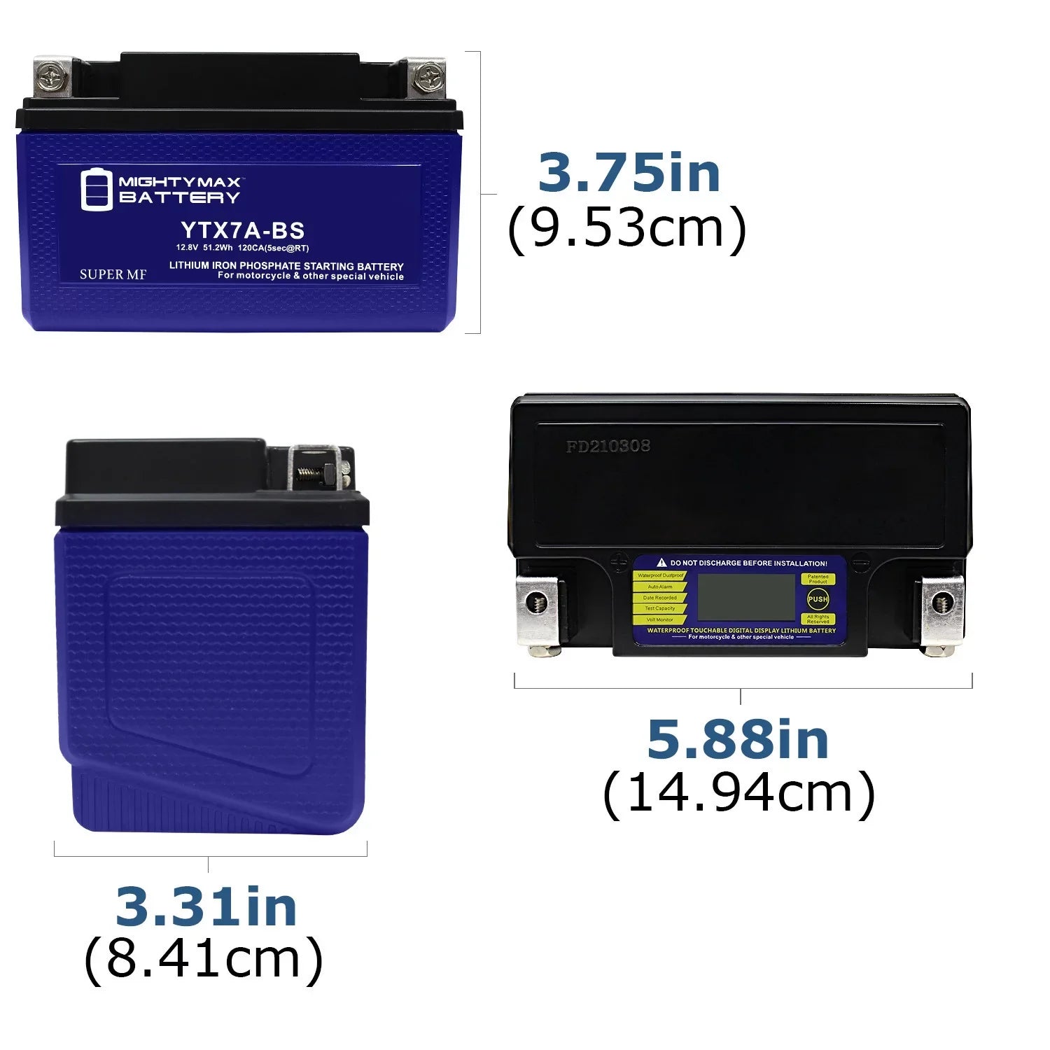 YTX7A-BS Lithium Battery Replaces Peugeot Scooter 50 Tweet Evo 2014
