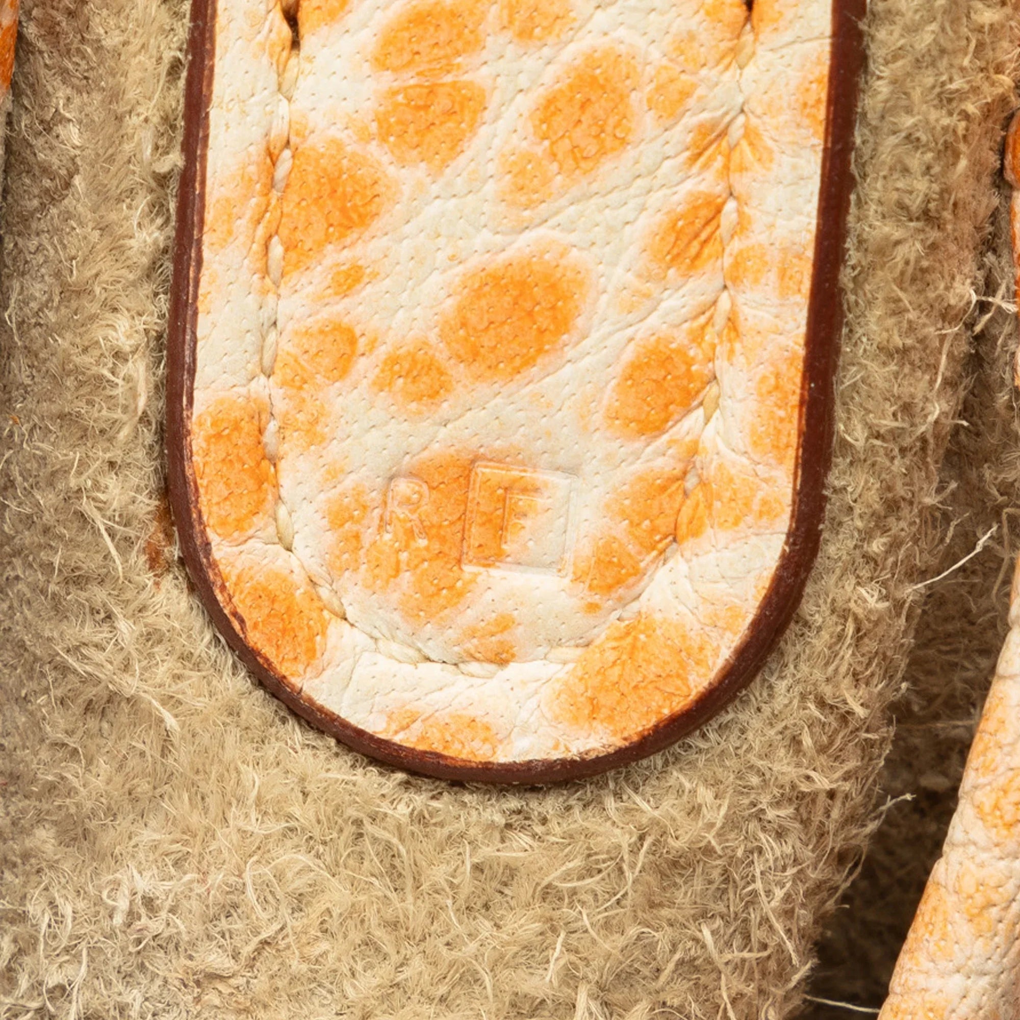 Pre-Owned Authenticated Hermès Dalmatian Buffalo Evelyne I PM Calf Leather Orange Crossbody Bag Unisex (Good)