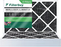Filterbuy 10x24x1 MERV 8 Odor Eliminator Pleated HVAC AC Furnace Air Filters with Activated Carbon (6-Pack)