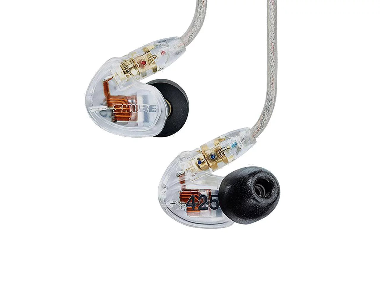 Shure SE425 Pro In-Ear Sound IsoLatitudeing Dual Driver Earphones - Clear