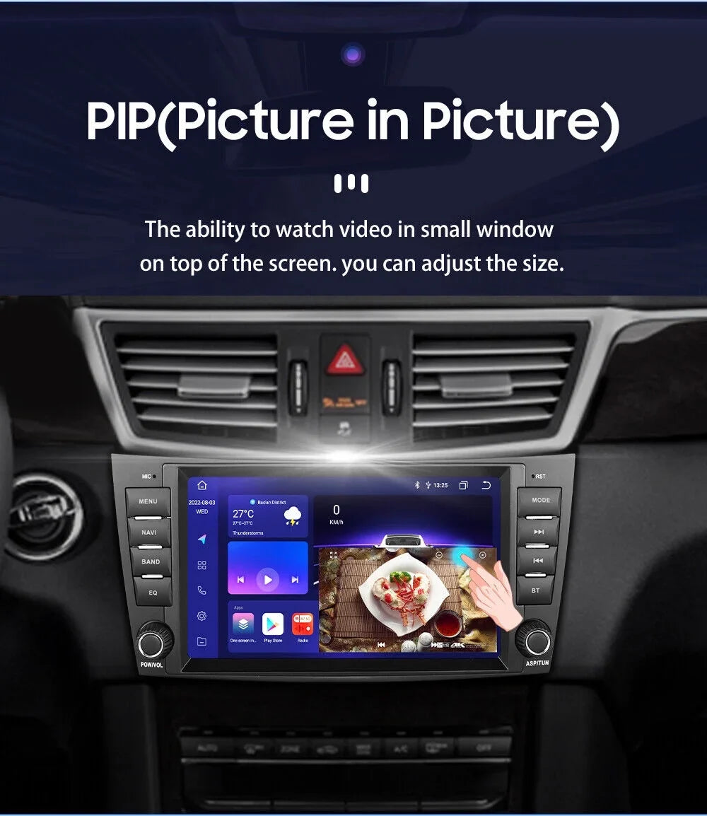 8" 1280*720 Car Carplay GPS Nav Stereo DSP Radio for Mercedes Benz E-Class W219