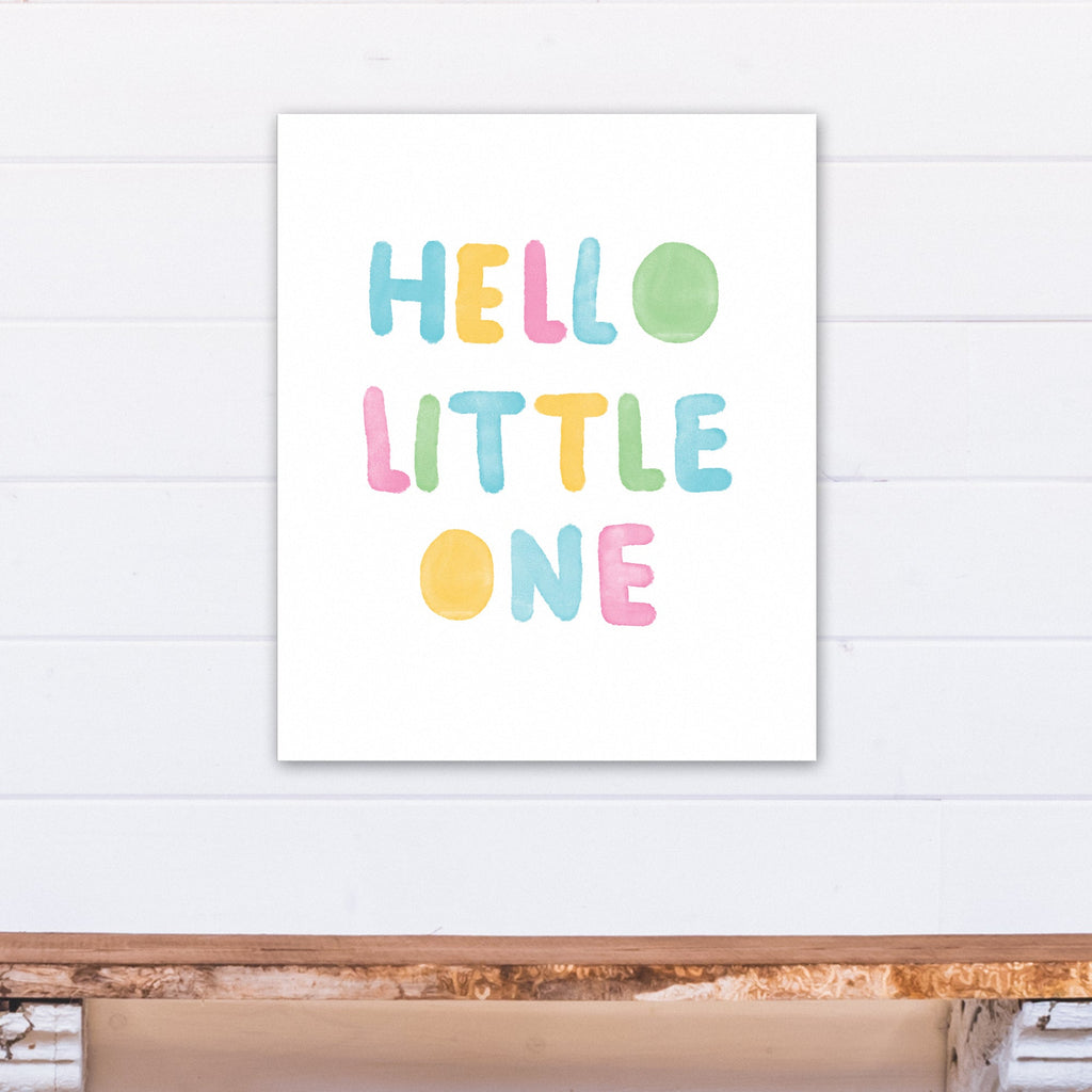 Creative Products Hello Little One Colorful 20x24 Canvas Wall Art
