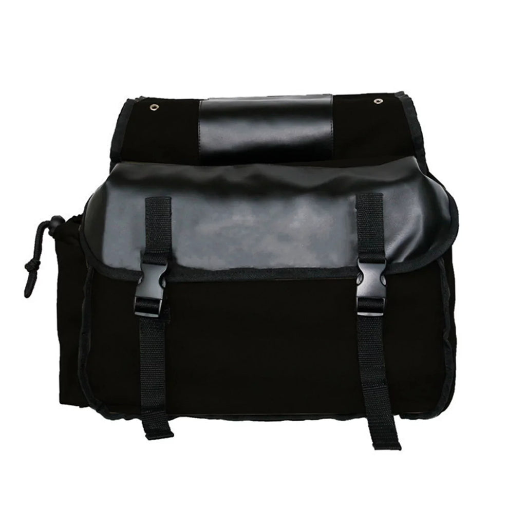Gecheer Motorbike Large Capacity Saddle Bag Motorcycle Riding Travel Canvas Waterproof Panniers Box Side Tools Bag Pouch for Motorbike
