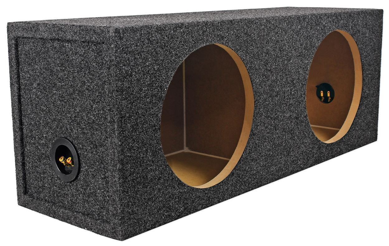 (2) Polk Audio MM1042DVC 10” 2400w Subwoofers+Sealed Sub Box Enclosure+Rockmat