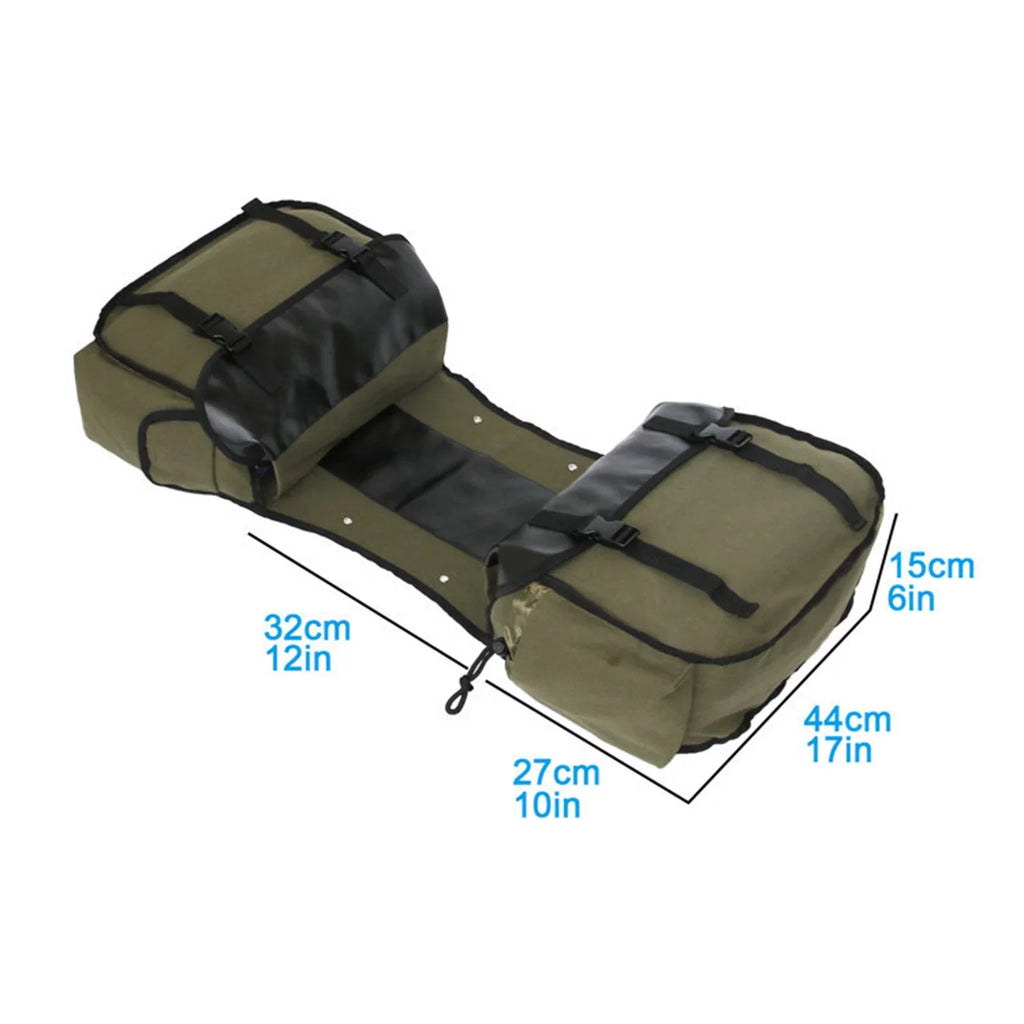 Gecheer Motorbike Large Capacity Saddle Bag Motorcycle Riding Travel Canvas Waterproof Panniers Box Side Tools Bag Pouch for Motorbike