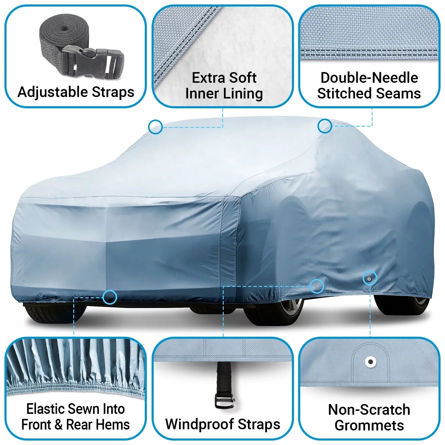 Custom Car Cover Fits: [Oldsmobile Delta 88 4-Door] 1986-1991 Waterproof All-Weather