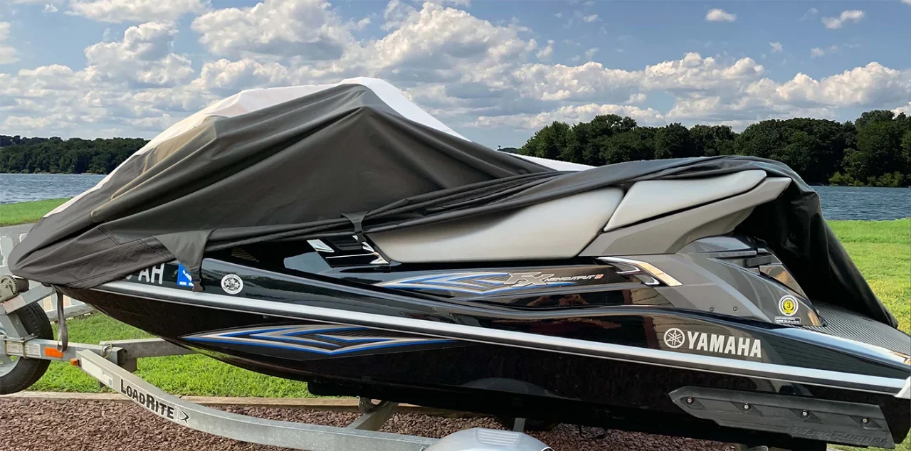SUPER HEAVY-DUTY PWC 600D JET SKI Cover Compatible for Kawasaki Ultra 150 / JH1200 1998-2005 2 Seater