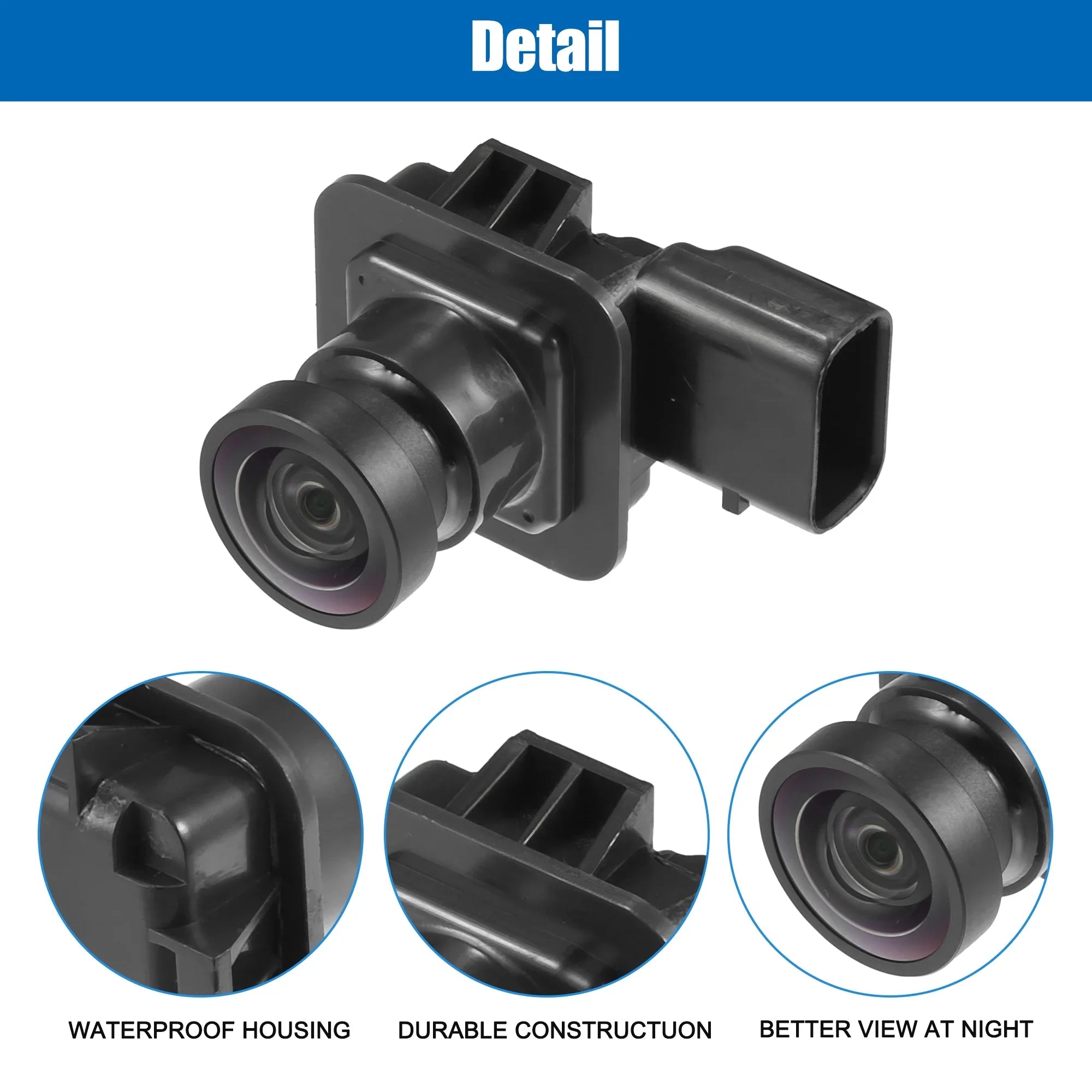 Unique Bargains Rear View Back Up Camera Wide Angle Park Assist Reverse Camera for Ford Focus 2012-2014 No.BM5Z19G490P