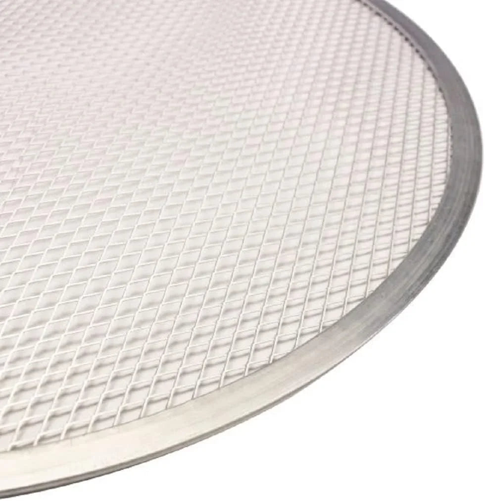 TrueCraftware- Set of 2 Aluminum 10” Seamless Rim Pizza Baking Screen- Bakeware Pizza Screen Round Pizza Pan Tray Round Baking Tray for Home Kitchen Pizzeria & Restaurants