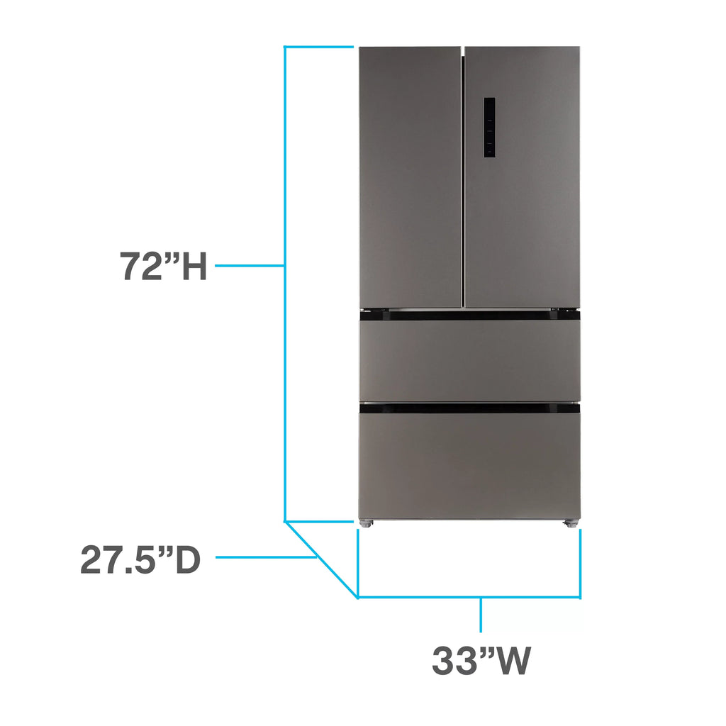 Avanti Frost Free French Door Refrigerator, 18.0 cu. ft., in Stainless Steel (FFFDD18L3S)