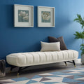 Modway Adept Performance Velvet Bench in Ivory