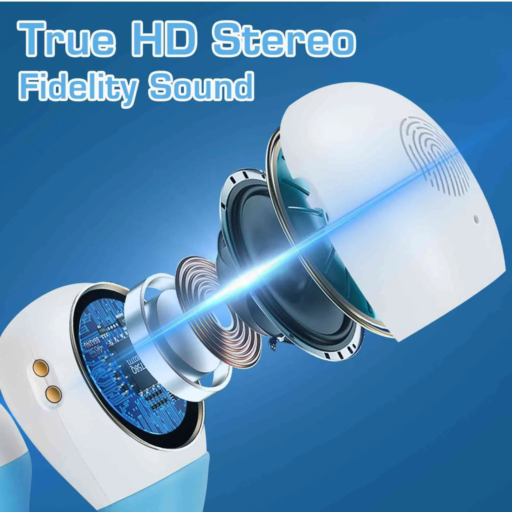 UrbanX QC3 True Wireless Earbuds Bluetooth Headphones Touch Control with Charging Case Stereo Earphones in-Ear Built-in Mic Headset Premium Deep Bass for Zenfone Go ZB500KL - Gray