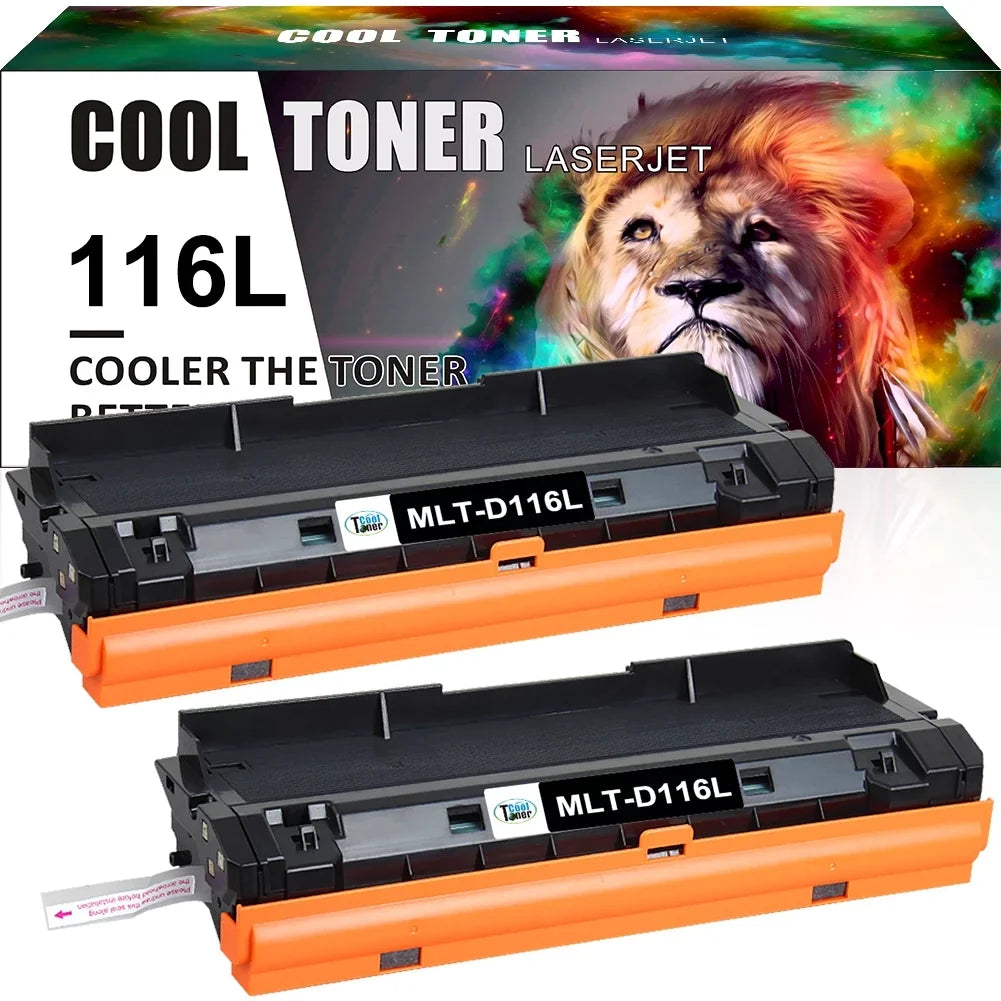MLTD116L Toner Cartridge Compatible for Samsung 116L MLTD116L D116L MLT-D116L SL-M2625D SL-M2825DW SL-M2835DW (Black, 2 Pack)