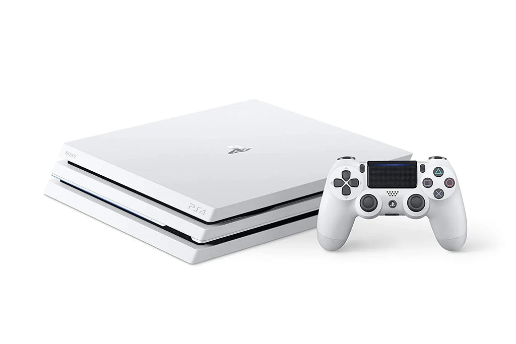 Sony PlayStation 4 Original 500GB Matte White Gaming Console With 2 Controller + G9 Earbuds With Microphone BOLT AXTION Bundle Like New