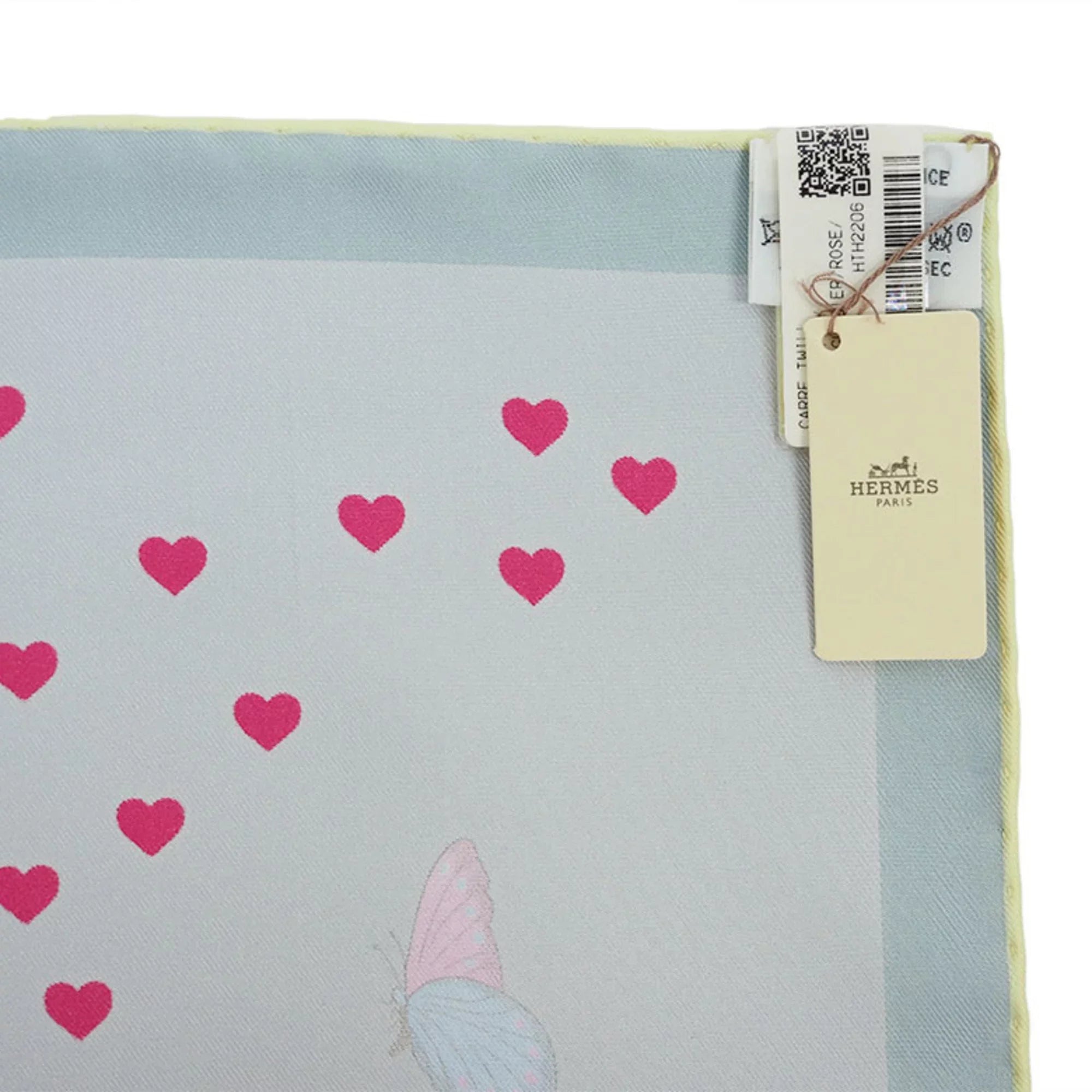 Pre-Owned Hermes HERMES Carre 90 Story Blue Glacier Pink Multicolor Scarf Muffler H003875S Women's Silk Men's STORY SCARF90 2022AW Purchased in July 2022 (Like New)