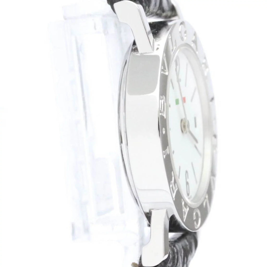 Pre-Owned Polished BVLGARI BVLGARI-BVLGARI Steel Quartz Ladies Watch BB26SL BF558550 (Good)
