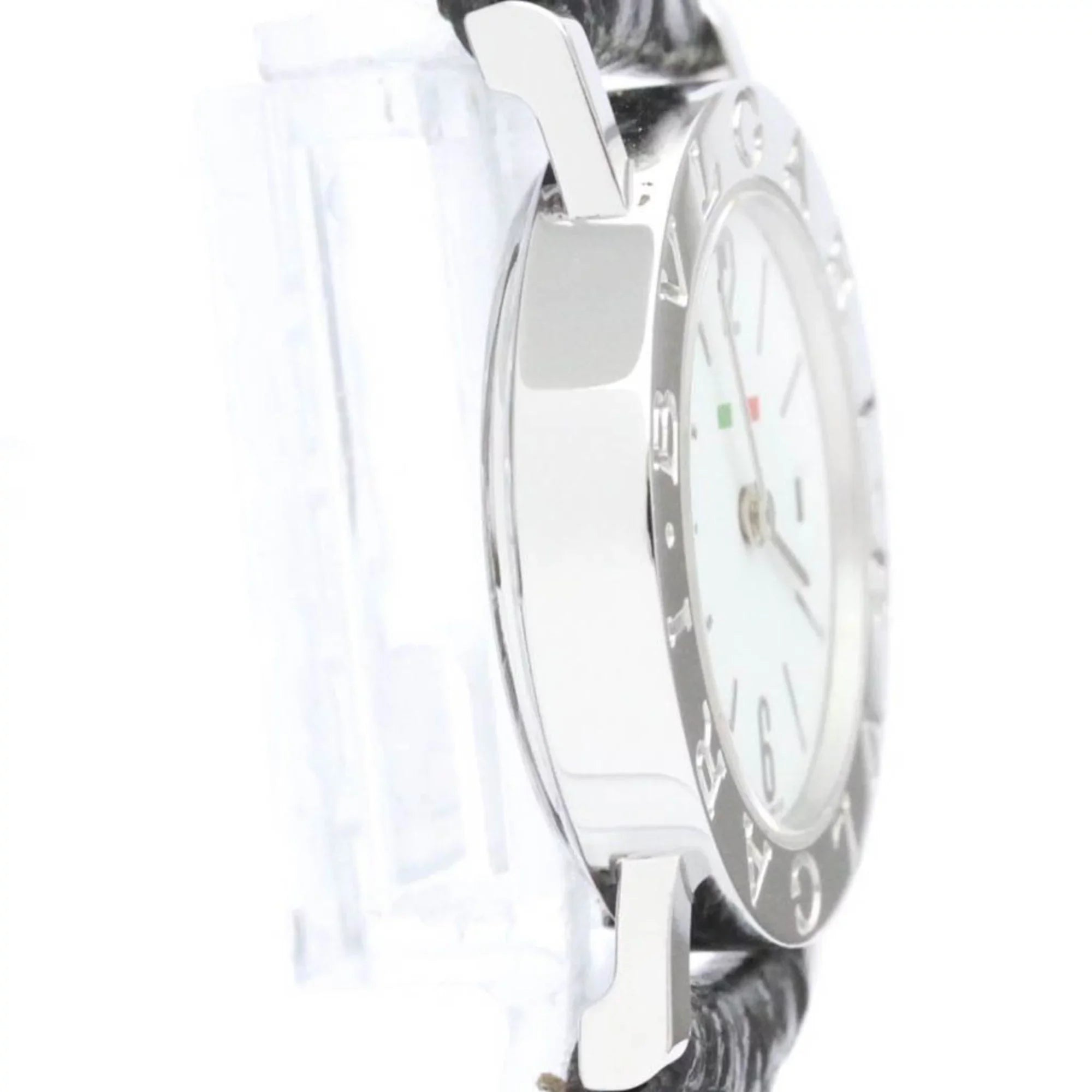 Pre-Owned Polished BVLGARI BVLGARI-BVLGARI Steel Quartz Ladies Watch BB26SL BF558550 (Good)
