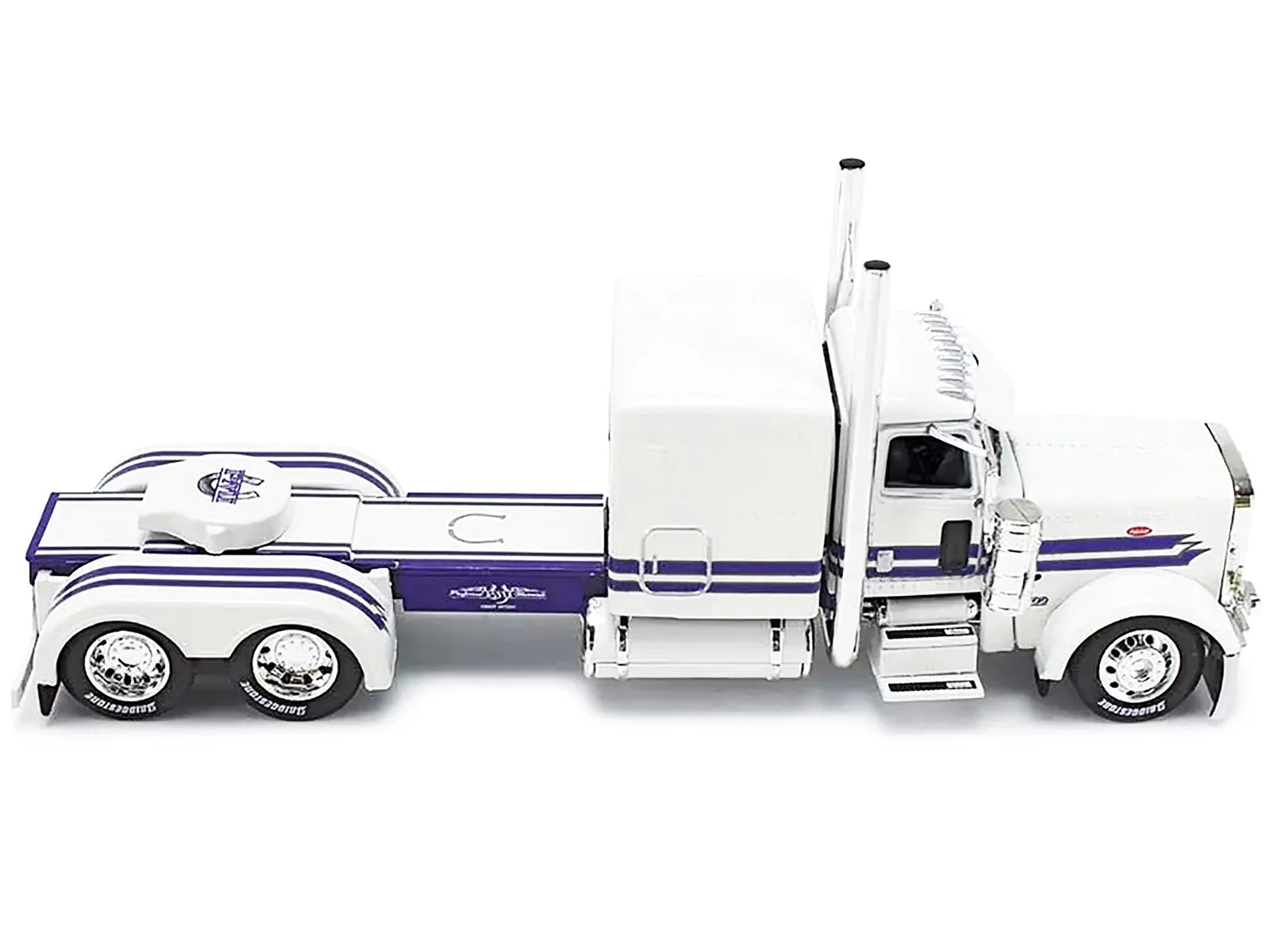 First Gear DCP 1/64 Peterbilt 389 63" Sleeper w/ Heil Fuel Tanker, Big Rigs #8: PMI Snow White 69-1297