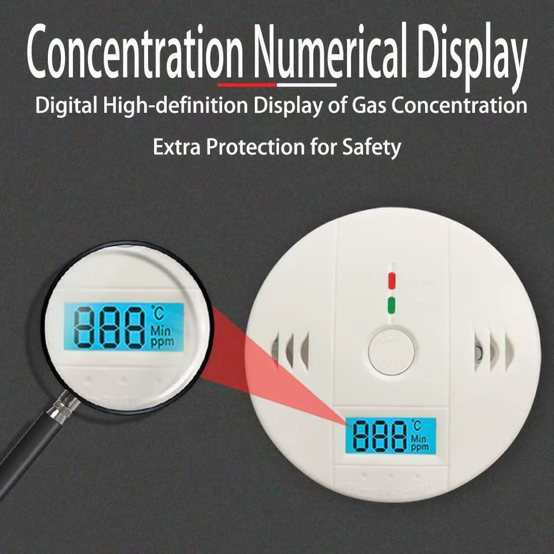 NIFFPD Carbon Monoxide Detector, Carbon Monoxide Alarm for House and Bedroom Battery Powered