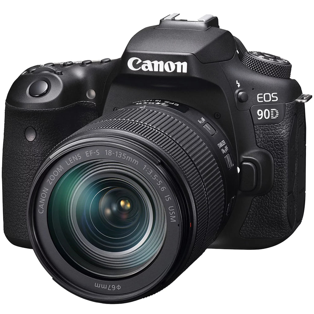 Canon EOS 90D DSLR Camera with 18-135mm IS USM Lens + SanDisk 64GB Memory Card + ZeeTech Accessory Bundle