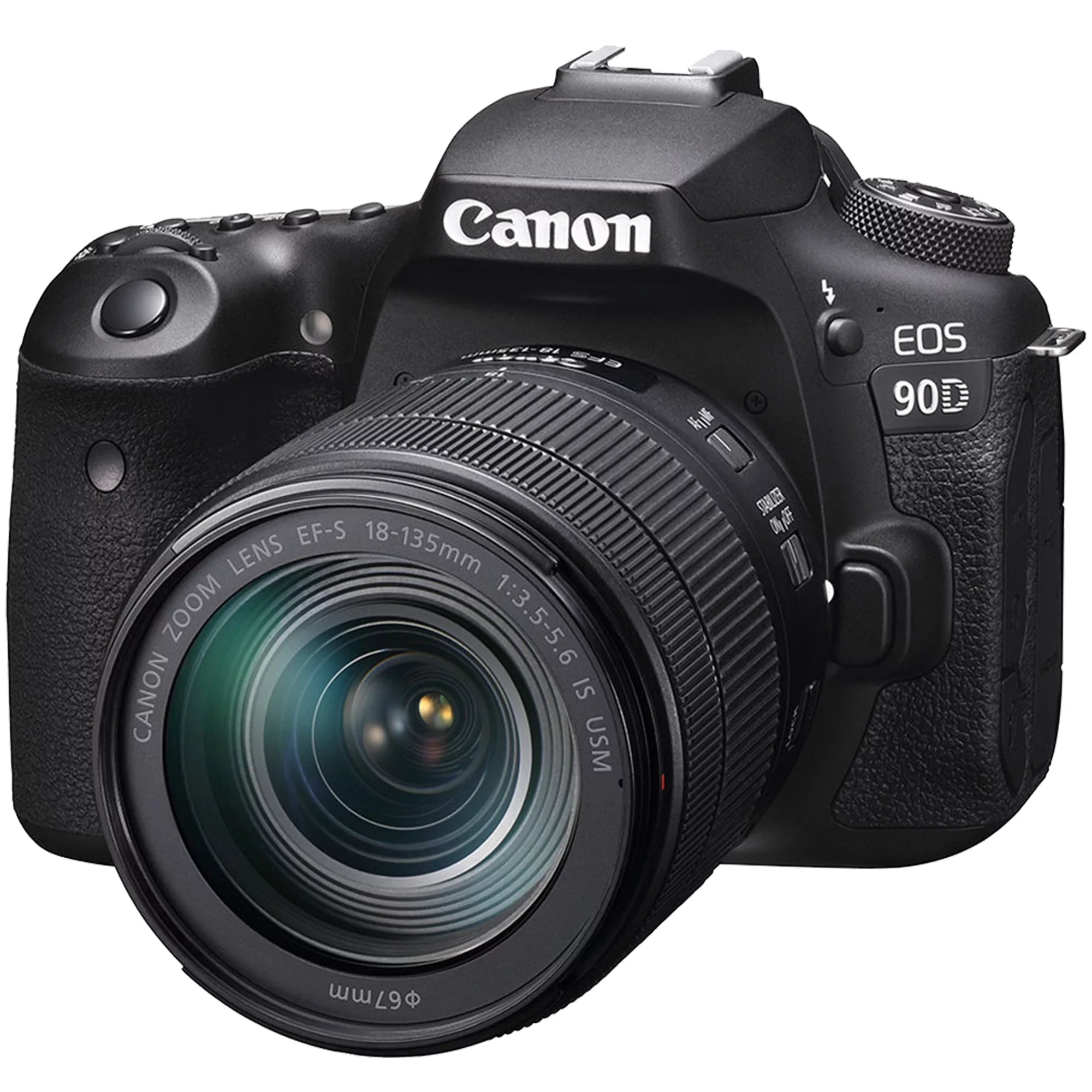 Canon EOS 90D DSLR Camera with 18-135mm IS USM Lens + SanDisk 64GB Memory Card + ZeeTech Accessory Bundle