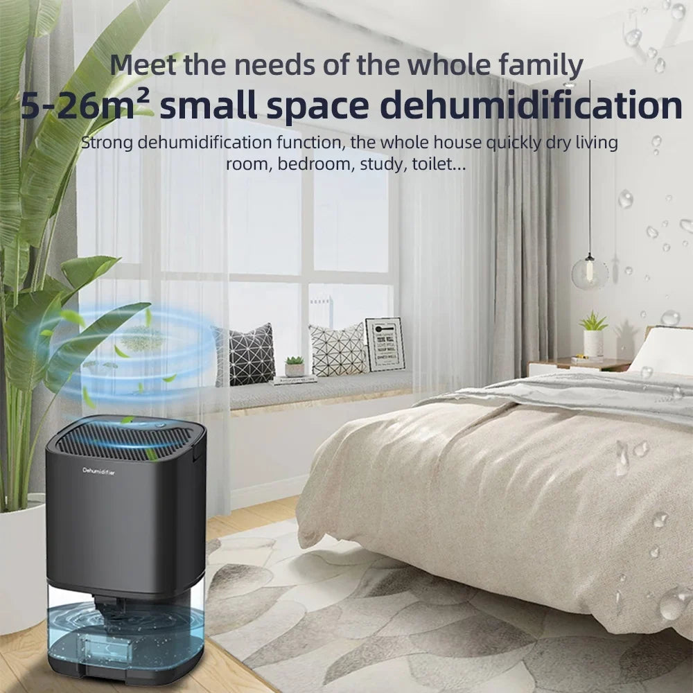 Lixada Home Dehumidifier 34 Oz Portable for Small Bedroom Bathroom Basement Auto Shut Off Quiet 7 LED Colors