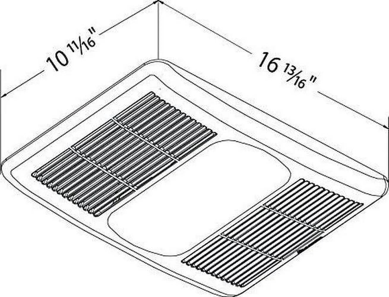 Delta BreezRadiance RAD80L 80 CFM Exhaust Bath Fan with Light and Heater