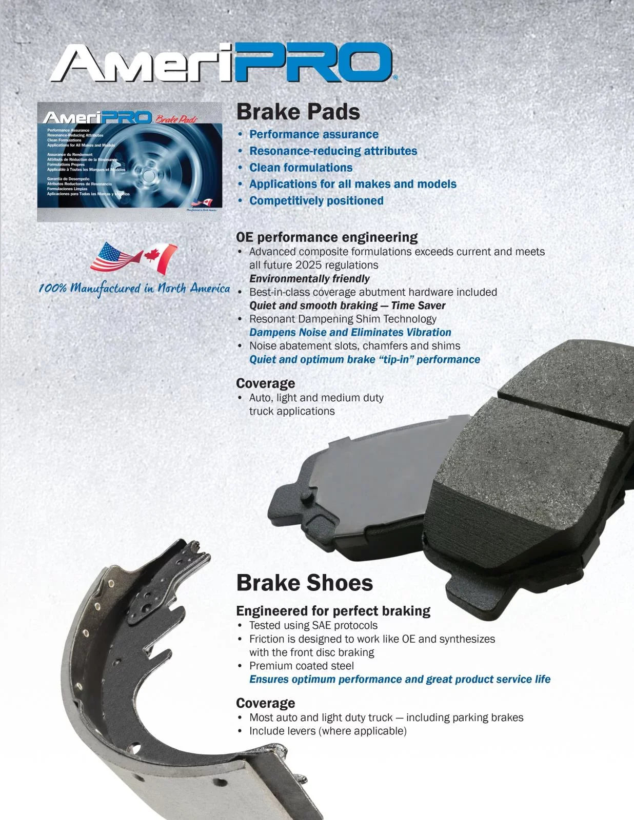 High Carbon Performance Pads and Shoes for 07-12 Acura RDX AWD