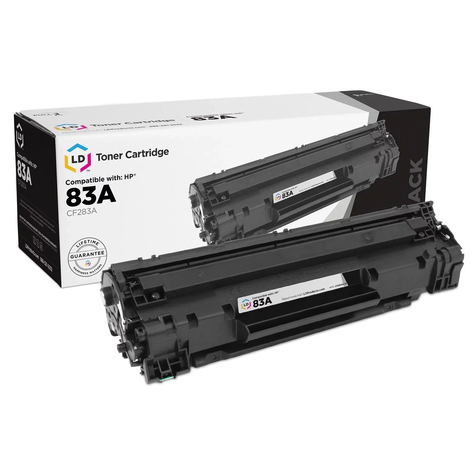 LD © Compatible Replacement for Hewlett Packard CF283A / HP 83A / 83 A Black Laser Toner Cartridge for HP LaserJet Pro M201dw, M201n, MFP M152a, M125nw, M125rnw, M127fw, M225dn, & M127fn