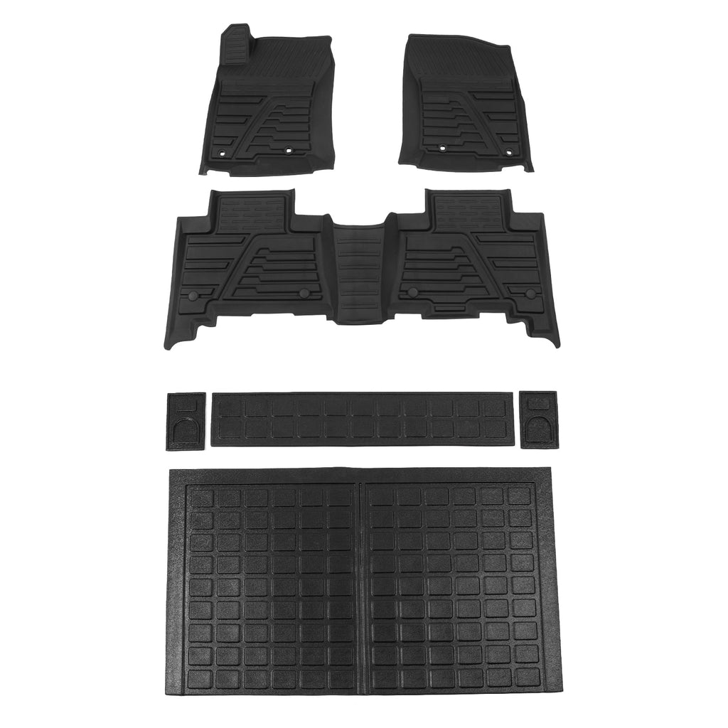 Floor Mats Compatible with Toyota 4Runner 2013-2023 Trunk Mat Cargo Liner Cargo Mat All Weather Trunk Liner 2022 4 Runner Accessories (Trunk Mat+Floor Mats,Fit W/Sliding Tray)