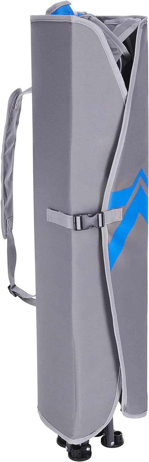 Kelsyus Original Foldable Canopy Chair for Camping, Tailgates, and Outdoor Events, Grey/Blue