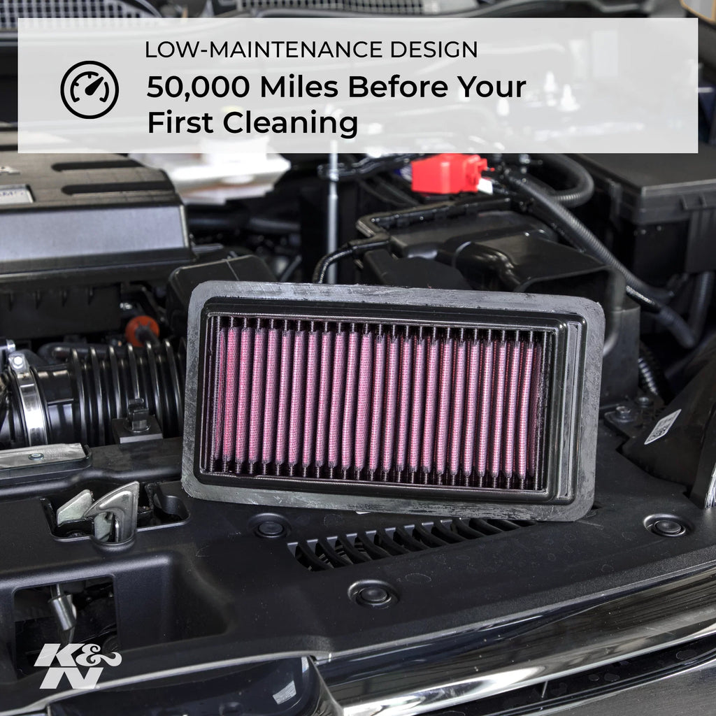 K&N Engine Air Filter: High Performance, Premium, Washable, Replacement Filter: 2013-2019 Mercedes (E300, GLC300, SLC180, SLC200, SLC300, C160, C180, C200, C250, C300 and more select models), 33-3034