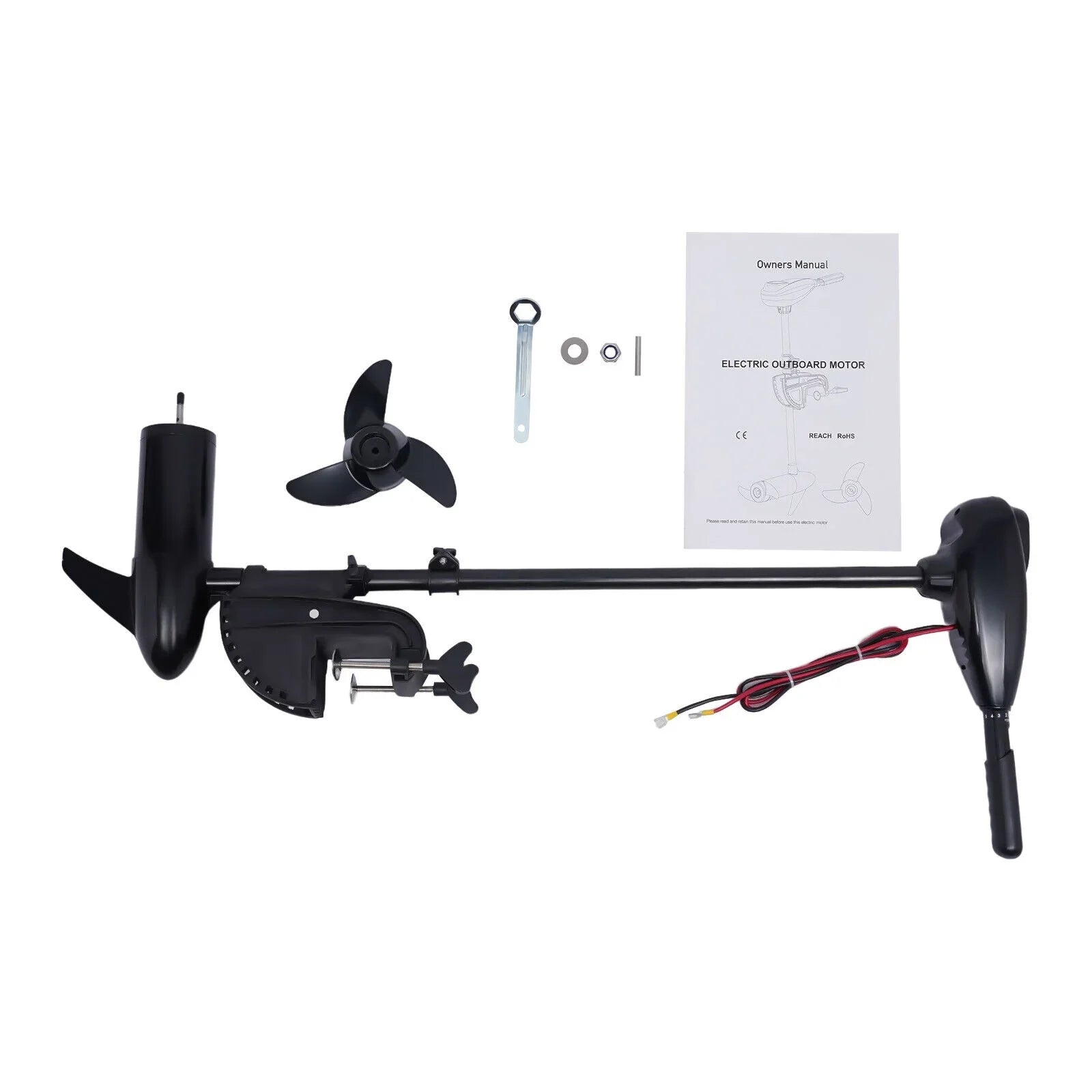 80Lbs 12V 1.2HpThrust Electric Trolling Motor Fishing Boat Outboard Motor Engine